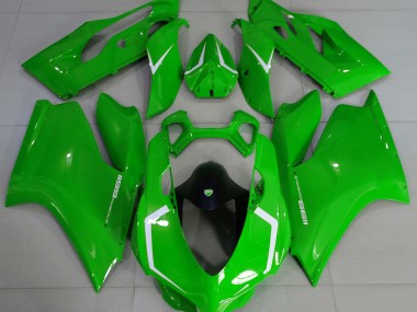 Verde Lucido & Bianco 2011-2014 Ducati 1199 Carene Moto