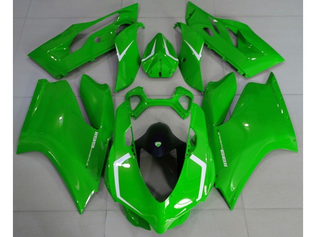 Verde Lucido & Bianco 2011-2014 Ducati 1199 Carene Moto Verde Lucido & Bianco 2011-2014 Ducati 1199 Carene Moto