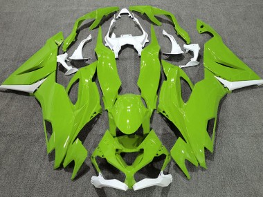 Verde Lucido & Bianco 2019-2023 Kawasaki ZX6R Carene Moto