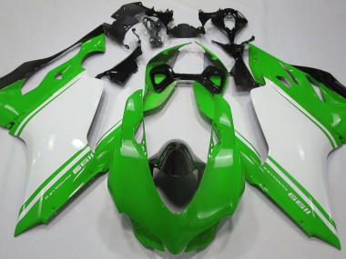 Verde Lucido Bianco & Nero 2011-2014 Ducati 1199 Carene Moto
