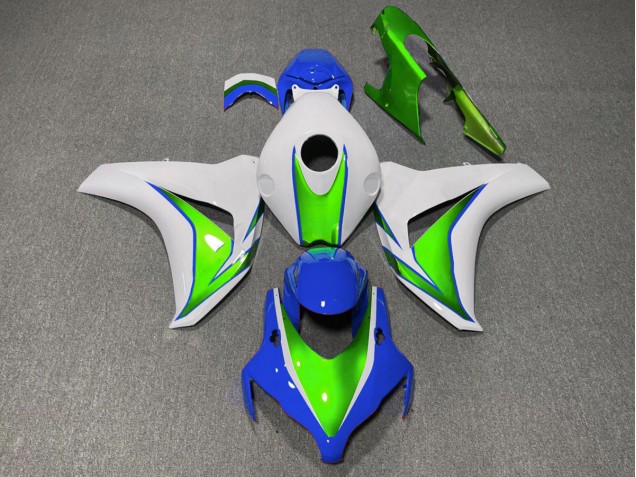 Verde Lucido & Blu 2008-2011 Honda CBR1000RR Carene Moto Verde Lucido & Blu 2008-2011 Honda CBR1000RR Carene Moto