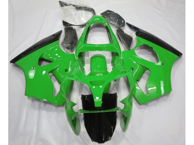 Verde Lucido & Nero 2000-2002 Kawasaki ZX6R Carene Moto Verde Lucido & Nero 2000-2002 Kawasaki ZX6R Carene Moto
