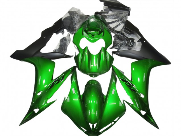 Verde Lucido & Nero 2004-2006 Yamaha R1 Carene Moto Verde Lucido & Nero 2004-2006 Yamaha R1 Carene Moto