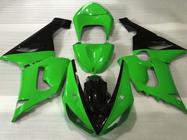 Verde Lucido & Nero 2005-2006 Kawasaki ZX6R Carene Moto