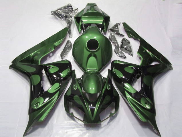 Verde Lucido & Nero 2006-2007 Honda CBR1000RR Carene Moto Verde Lucido & Nero 2006-2007 Honda CBR1000RR Carene Moto