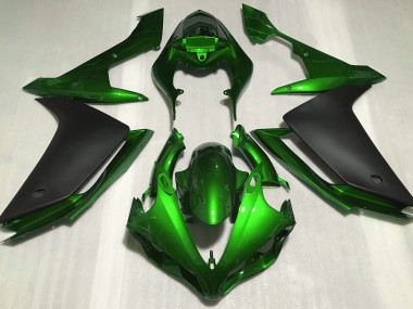 Verde Lucido & Nero 2007-2008 Yamaha R1 Carene Moto