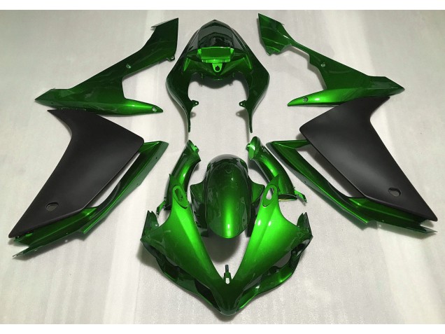 Verde Lucido & Nero 2007-2008 Yamaha R1 Carene Moto Verde Lucido & Nero 2007-2008 Yamaha R1 Carene Moto
