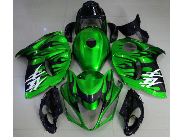 Verde Lucido & Nero 2008-2020 Suzuki GSXR 1300 Carene Moto Verde Lucido & Nero 2008-2020 Suzuki GSXR 1300 Carene Moto