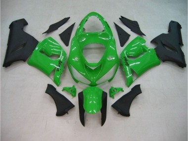 Verde Lucido Opaco 2005-2006 Kawasaki ZX6R Carene Moto