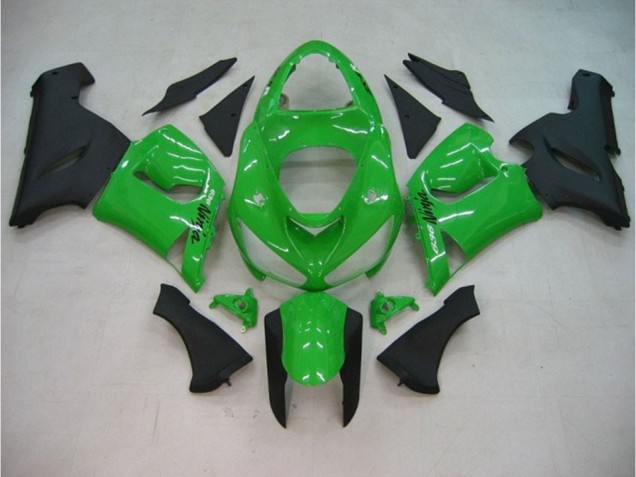 Verde Lucido Opaco 2005-2006 Kawasaki ZX6R Carene Moto Verde Lucido Opaco 2005-2006 Kawasaki ZX6R Carene Moto