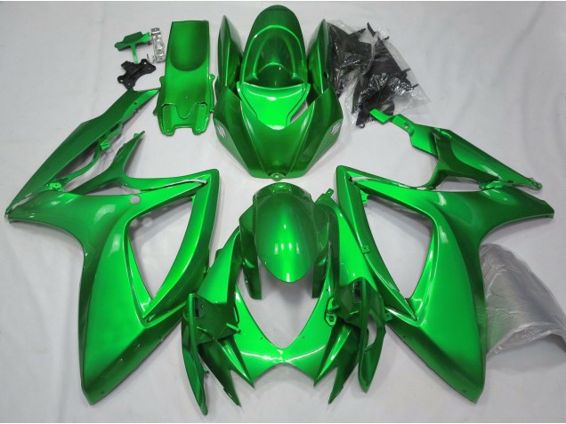 Verde Lucido Tinta Unita 2006-2007 Suzuki GSXR 600-750 Carene Moto Verde Lucido Tinta Unita 2006-2007 Suzuki GSXR 600-750 Carene Moto