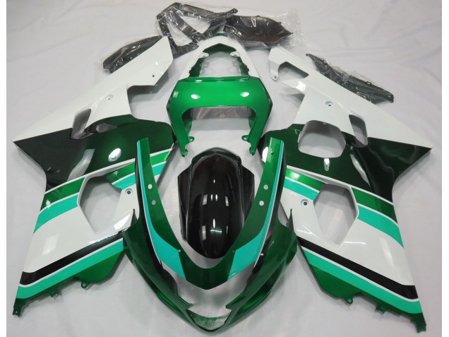 Verde Lucido & Verde 2004-2005 Suzuki GSXR 600-750 Carene Moto Verde Lucido & Verde 2004-2005 Suzuki GSXR 600-750 Carene Moto