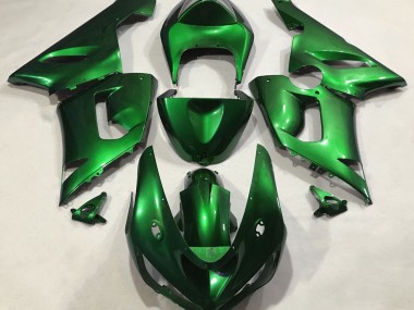 Verde Metallizzato 2005-2006 Kawasaki ZX6R Carene Moto
