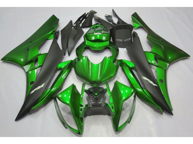 Verde Metallizzato & Nero 2006-2007 Yamaha R6 Carene Moto Verde Metallizzato & Nero 2006-2007 Yamaha R6 Carene Moto