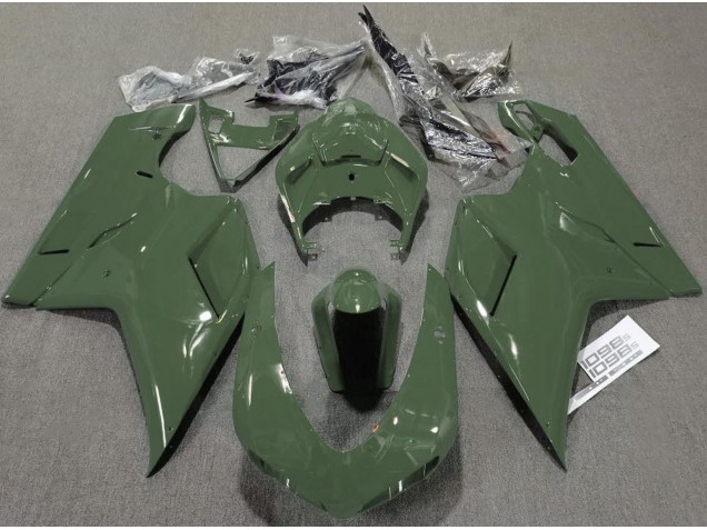 Verde Militare Lucido 2007-2014 Ducati 848 1098 1198 Carene Moto