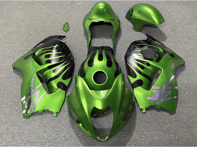 Verde & Nero 1997-2007 Suzuki GSXR 1300 Carene Moto Verde & Nero 1997-2007 Suzuki GSXR 1300 Carene Moto