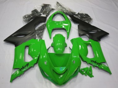 Verde Nero 2005-2006 Kawasaki ZX6R Carene Moto