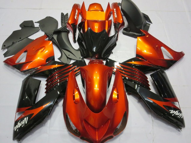 Verde Nero 2006-2011 Kawasaki ZX14R Carene Moto Verde Nero 2006-2011 Kawasaki ZX14R Carene Moto