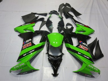 Verde & Nero 2008-2010 Kawasaki ZX10R Carene Moto