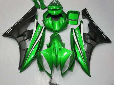 Verde Nero & Bianco 2006-2007 Yamaha R6 Carene Moto