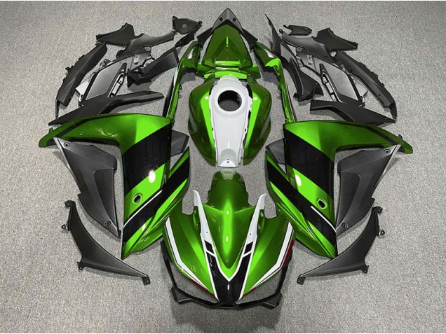 Verde Nero & Bianco 2015-2018 Yamaha R3 Carene Moto Verde Nero & Bianco 2015-2018 Yamaha R3 Carene Moto