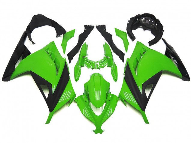 Verde & Nero Lucidi 2013-2018 Kawasaki Ninja 300 Carene Moto Verde & Nero Lucidi 2013-2018 Kawasaki Ninja 300 Carene Moto