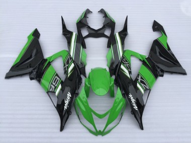 Verde & Nero Lucido 2013-2018 Kawasaki ZX6R Carene Moto