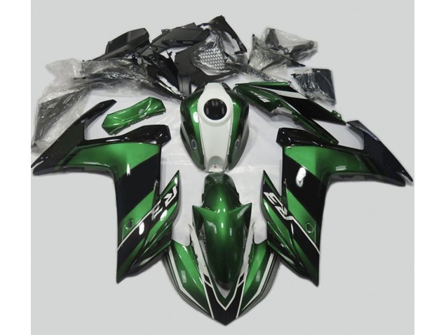 Verde & Nero Lucido 2015-2018 Yamaha R3 Carene Moto Verde & Nero Lucido 2015-2018 Yamaha R3 Carene Moto
