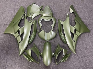 Verde Opaco 2006-2007 Yamaha R6 Carene Moto
