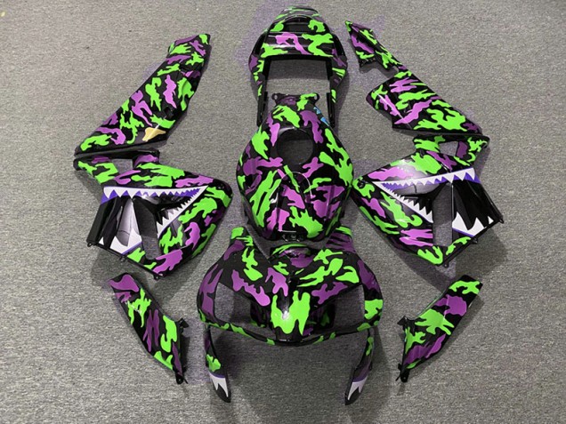 Verde & Rosa Camo 2003-2004 Honda CBR600RR Carene Moto Verde & Rosa Camo 2003-2004 Honda CBR600RR Carene Moto