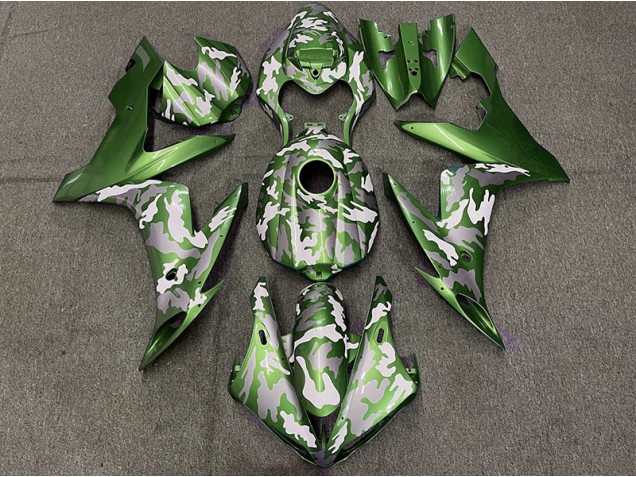Verde Scuro Mimetico 2004-2006 Yamaha R1 Carene Moto Verde Scuro Mimetico 2004-2006 Yamaha R1 Carene Moto