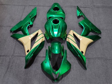 Verde Smeraldo & Marrone Chiaro 2007-2008 Honda CBR600RR Carene Moto