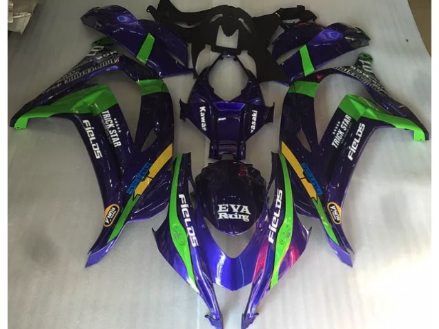Verde Viola & Lucido 2016-2019 Kawasaki ZX10R Carene Moto Verde Viola & Lucido 2016-2019 Kawasaki ZX10R Carene Moto