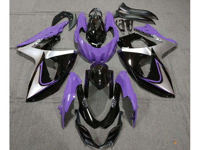 Viola Argento & Nero 2009-2016 Suzuki GSXR 1000 Carene Moto Viola Argento & Nero 2009-2016 Suzuki GSXR 1000 Carene Moto