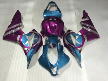Viola & Azzurro Capitan America 2007-2008 Honda CBR600RR Carene Moto
