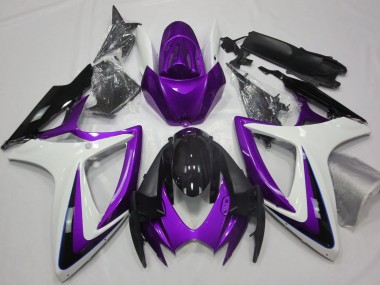 Viola & Bianco Debadged 2006-2007 Suzuki GSXR 600-750 Carene Moto