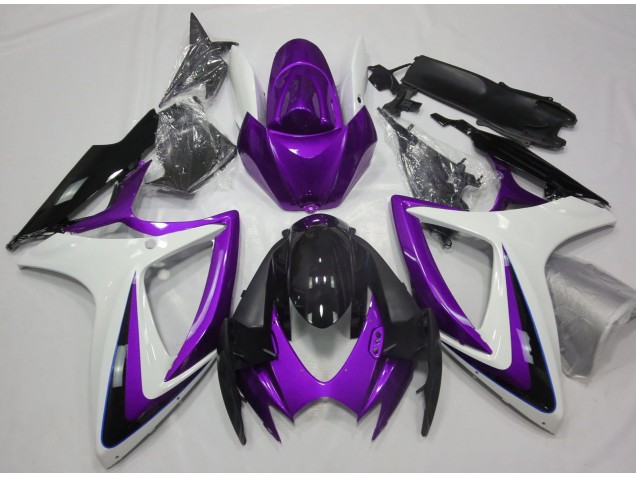 Viola & Bianco Debadged 2006-2007 Suzuki GSXR 600-750 Carene Moto Viola & Bianco Debadged 2006-2007 Suzuki GSXR 600-750 Carene Moto