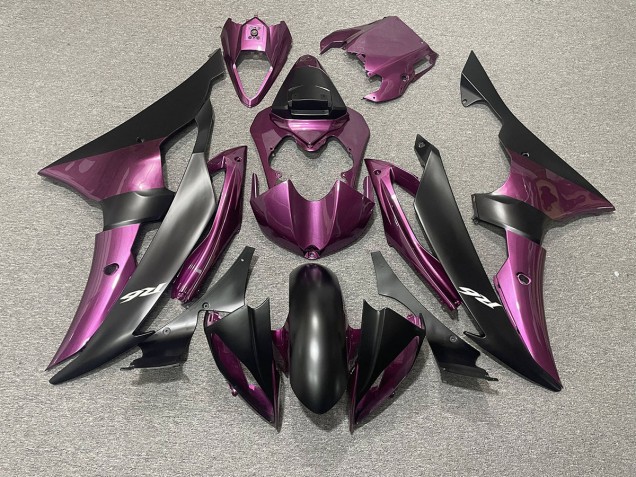 Viola Chiaro & Nero Opaco 2008-2016 Yamaha R6 Carene Moto Viola Chiaro & Nero Opaco 2008-2016 Yamaha R6 Carene Moto