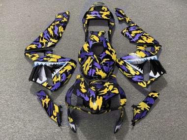 Viola & Giallo Camo 2003-2004 Honda CBR600RR Carene Moto