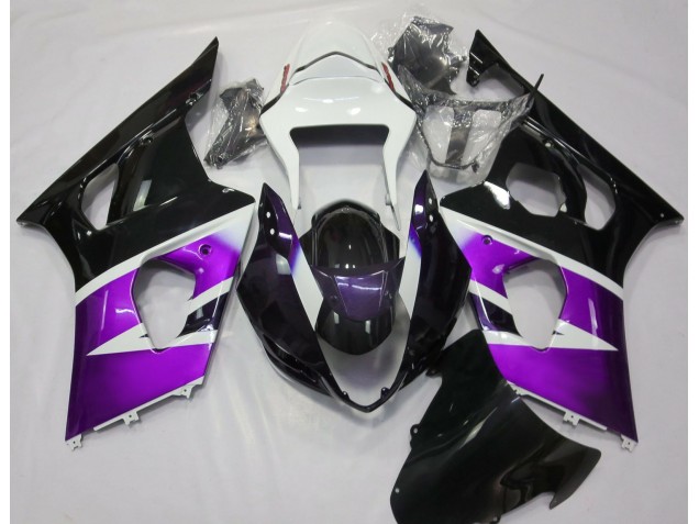 Viola Lucido & Bianco 2003-2004 Suzuki GSXR 1000 Carene Moto Viola Lucido & Bianco 2003-2004 Suzuki GSXR 1000 Carene Moto