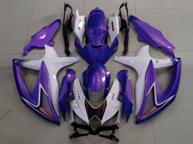 Viola Lucido & Bianco 2008-2010 Suzuki GSXR 600-750 Carene Moto