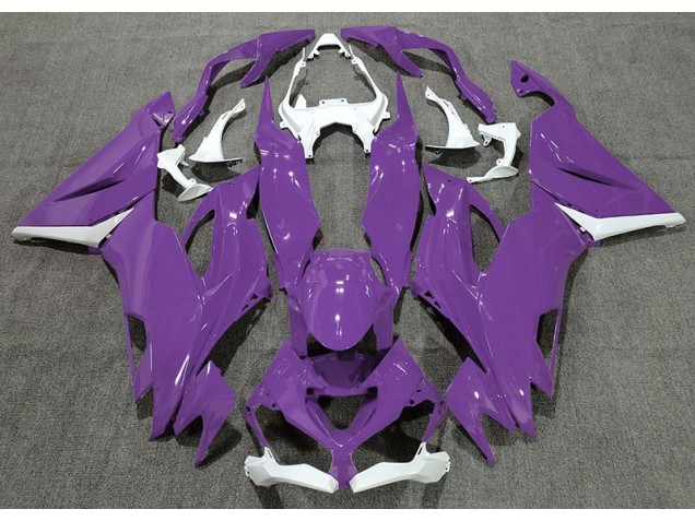 Viola Lucido & Bianco 2019-2023 Kawasaki ZX6R Carene Moto Viola Lucido & Bianco 2019-2023 Kawasaki ZX6R Carene Moto