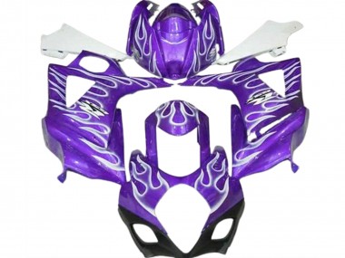 Viola Lucido & Bianco Fiamma 2007-2008 Suzuki GSXR 1000 Carene Moto