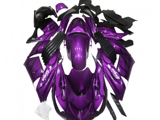 Viola Lucido & Fiamma 2006-2011 Kawasaki ZX14R Carene Moto Viola Lucido & Fiamma 2006-2011 Kawasaki ZX14R Carene Moto