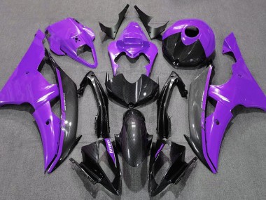 Viola Lucido & Fibra Di Carbonio 2008-2016 Yamaha R6 Carene Moto