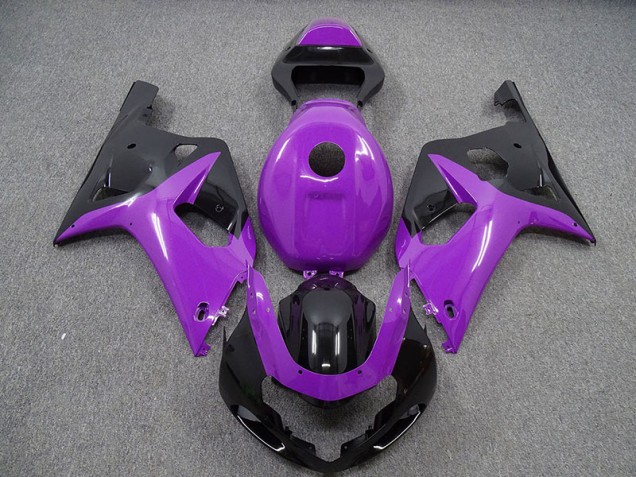 Viola Lucido & Nero 2001-2003 Suzuki GSXR 600-750 Carene Moto Viola Lucido & Nero 2001-2003 Suzuki GSXR 600-750 Carene Moto