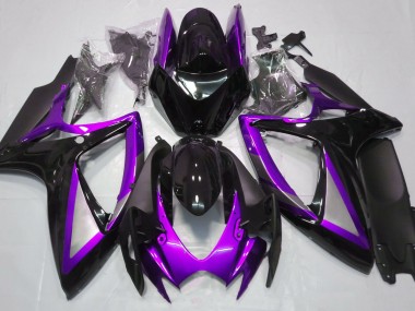 Viola Lucido & Nero 2006-2007 Suzuki GSXR 600-750 Carene Moto