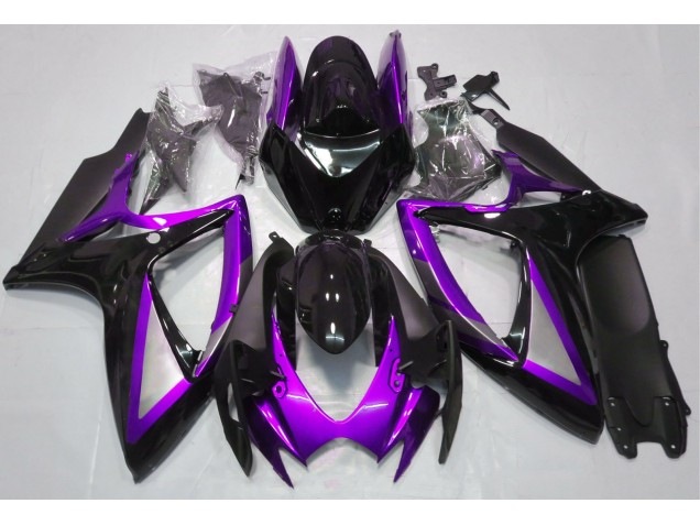 Viola Lucido & Nero 2006-2007 Suzuki GSXR 600-750 Carene Moto Viola Lucido & Nero 2006-2007 Suzuki GSXR 600-750 Carene Moto