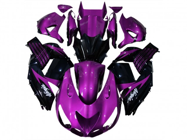 Viola Lucido & Nero 2006-2011 Kawasaki ZX14R Carene Moto Viola Lucido & Nero 2006-2011 Kawasaki ZX14R Carene Moto