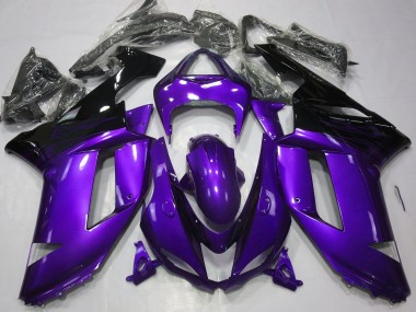 Viola Lucido & Nero 2007-2008 Kawasaki ZX6R Carene Moto